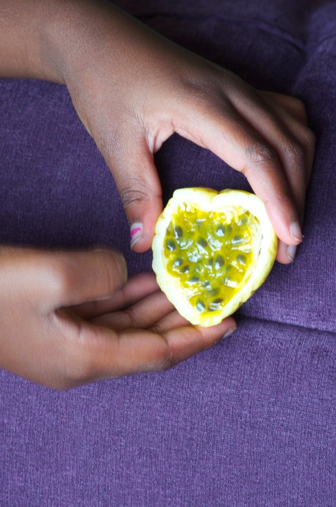 passionfruit in hand